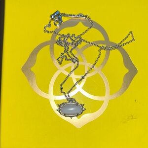 Kendra Scott Elegant Silver Necklace with White Pendant